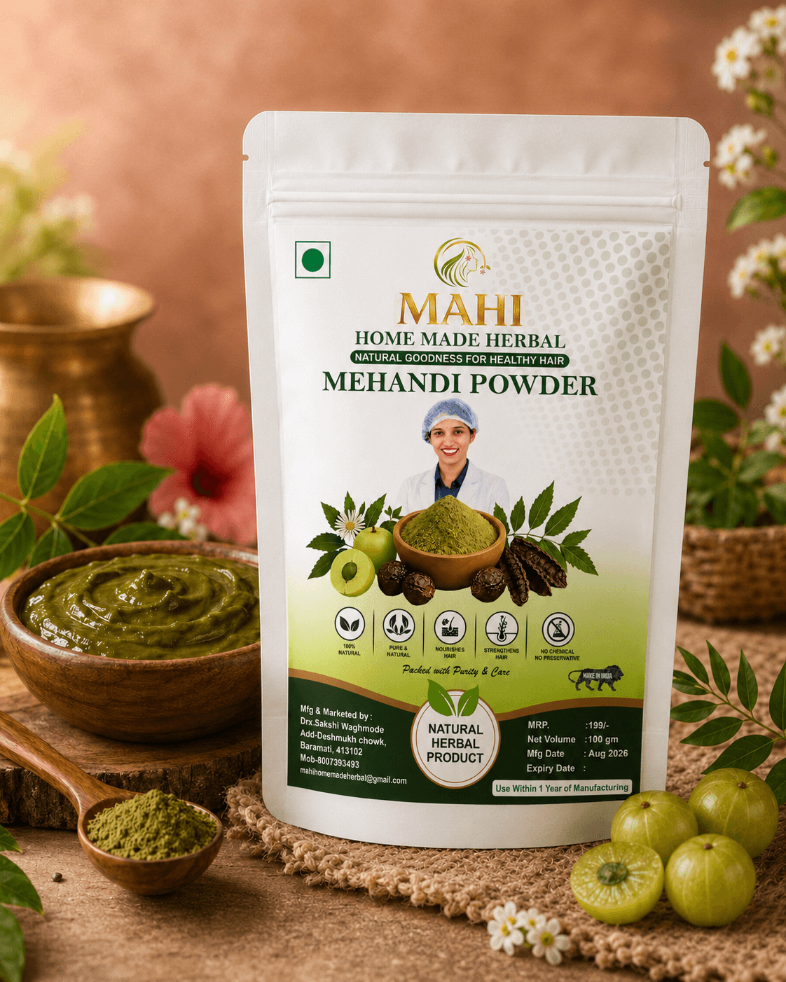 Mahi Homemade Herbal Mehandi Powder
